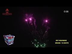 350g Sky Madness Consumer Cake Fireworks 15 Shots Salute