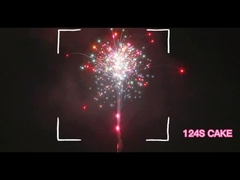 Fábrica china mayorista 124 tiros pastel fuegos artificiales pirotecnia con gran efecto