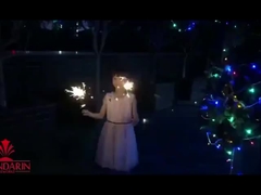 170 mm Sparklers de bajo humo 7 pulgadas de palo de bambú de oro Sparklers fuegos artificiales