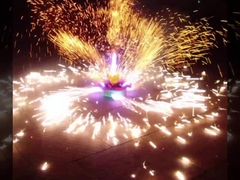 Lotus Flower Fountains Fireworks Outdoor de giro que chispea para los festivales