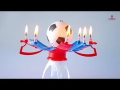 Candelas de cumpleaños de fútbol personalizadas Parafina material de cera