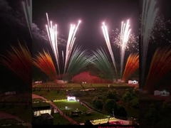 Fábrica mayorista pirotecnia profesional fuegos artificiales de día pastel colorido pastel de humo fuegos artificiales