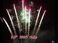 Fuegos artificiales mandarinos chinos de 0,8 pulgadas 200 disparos de venta caliente de torta de consumo Fuegos artificiales para la boda