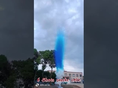 6 disparos azul púrpura verde color humo mina tubo interior pirotecnia gratuita torta de día fuegos artificiales