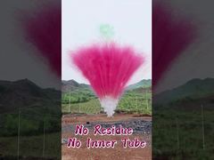 Batería de fuegos artificiales de 100 disparos, fuegos artificiales de pastel diurnos, sin residuos, sin tubo interno, fuegos artificiales de humo colorido