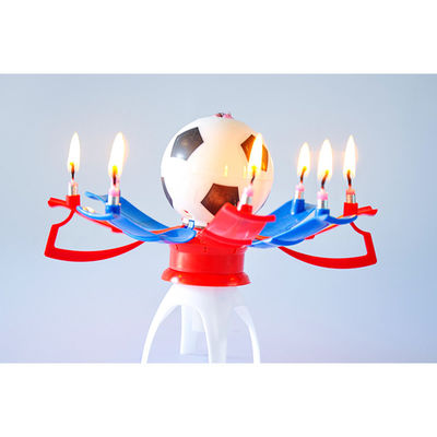 Las velas musicales modificadas para requisitos particulares del cumpleaños del fútbol enceran el material de la cera con parafina