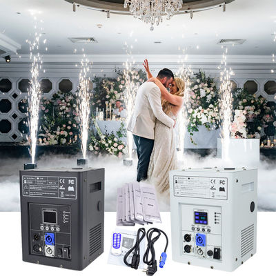 750W DMX Control inalámbrico Pyro Sparkler Fuego de artificio máquina fuente para DJ escenario fiesta de bodas máquina de chispa fría