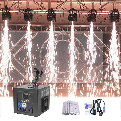Máquina de chispa fría invertida a distancia de 800W para control de caída de chispa de escenario DMX512/Remote