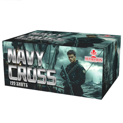 Fábrica Liuyang 122 Tiros CE Mercado NAVY CROSS Fuegos Artificiales Pastel FAFBWL CE Aprobado Fuegos Artificiales Pastel Saludo Exterior Pirotecnia