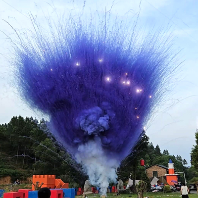 Fábrica china al por mayor Flares de color 100 disparos Diurno humo torta fuegos artificiales sin tubo interior Para la fotografía del festival de bodas