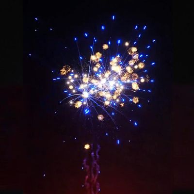 Fábrica china 1.4g Fuegos artificiales personalizados Liuyang 1.2''pulgadas lindos crisantemo nuevo consumidor torta fuegos artificiales pirotecnia de boda