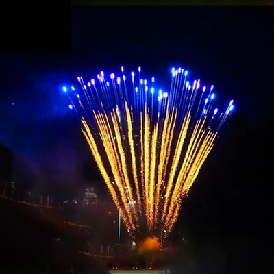 Fábrica china pirotécnica mandarín 100 disparos de pastel azul fuegos artificiales con efectos increíbles para eventos de bodas festivales celebración