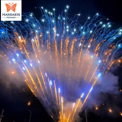 Fuegos artificiales al por mayor de fábrica china de 0.8 pulgadas y 300 disparos, 1.3 g, fuegos artificiales profesionales de exhibición de pasteles, pirotecnia de saludo