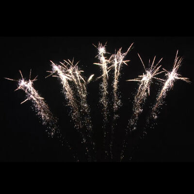 Fuegos artificiales de Liuyang Mandarin 1.4G Fuegos artificiales 1.2 '' 7 disparos Fuegos artificiales de forma de abanico de fila única Torta Fuegos artificiales de festivales chinos