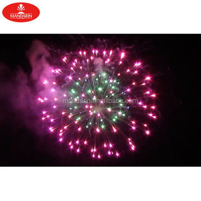 La pirotecnia aérea del Año Nuevo los fuegos artificiales de 3 pulgadas exhibe cáscaras
