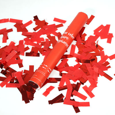 corazón rojo Rose Petal de Popper del cañón del confeti del banquete de boda de los 30cm