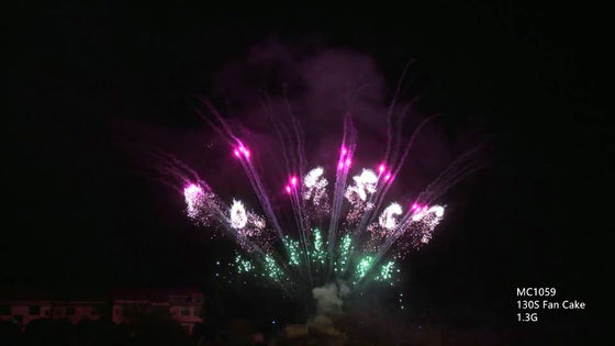 130 disparos Pastel festivo de Navidad Fuegos artificiales al aire libre pirotecnia profesional